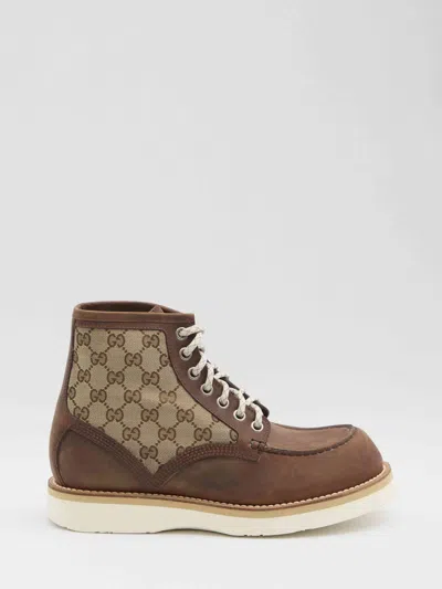 GUCCI GUCCI MEN GG ANKLE BOOTS