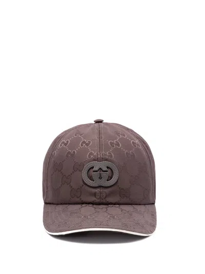 Gucci `gg` Baseball Hat In Brown