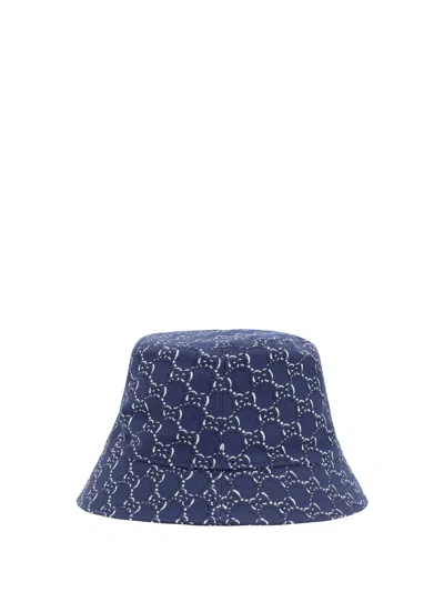 Gucci Men Gg Bucket Hat In Blue