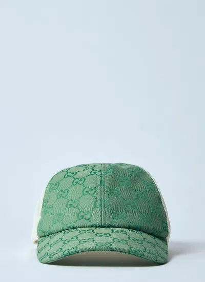 Gucci Men Gg Canvas Baseball Cap In Green