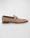 Gucci Gg Supreme Leather Loafers In 9750