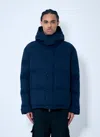 Gucci Men Gg Canvas Down Jacket In Blue