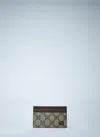 Gucci Gg Canvas Logo Cardholder In Neutral