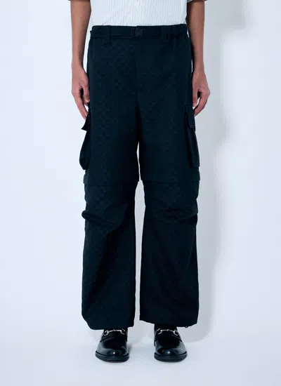 Gucci Men Gg Cargo Pants In Black