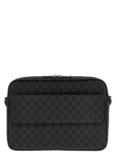 Gucci Men 'gg' Crossbody Bag In Black