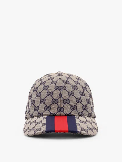 Gucci Men Gg Fabric Baseball Hat In Nude & Neutrals