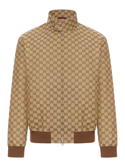 Gucci Men Gg Fabric Bomber Jacket In Multi