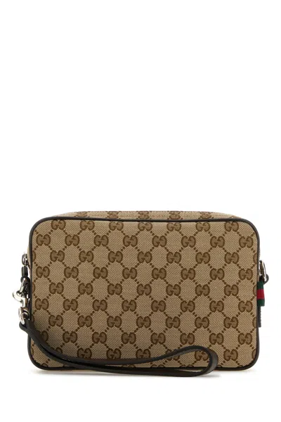 Gucci Men Gg Fabric Clutch