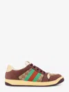 Gucci Men Gg Fabric Leather Sneakers In Multi