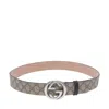 Gucci Gg Supreme Fabric Belt With Gg Buckle Men
