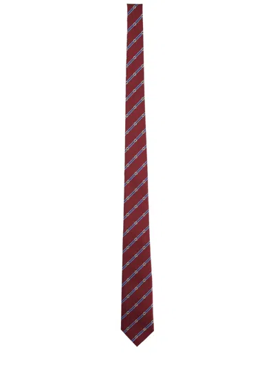 GUCCI GUCCI MEN GG JACQUARD TIE AND STIRRUP