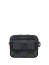 Gucci Men Small Jumbo Gg Crossbody Bag In Black