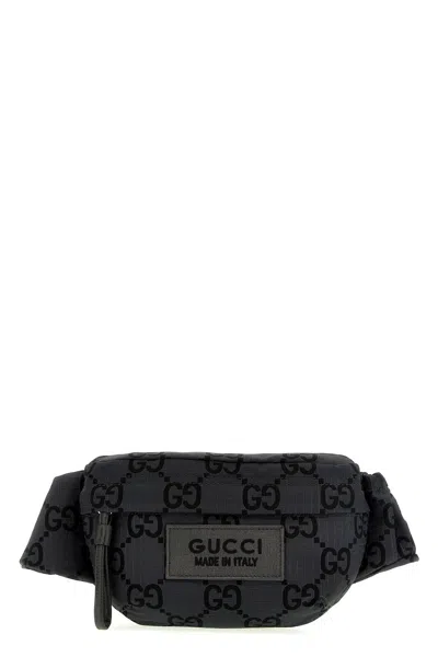 Gucci Men 'gg' Large Fanny Pack In Black