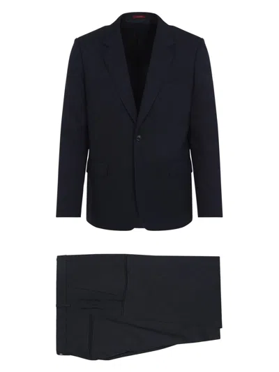Gucci Men's Gg Logo Suit In Blue