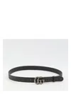 Gucci Gg Marmont Fabric Belt In Black