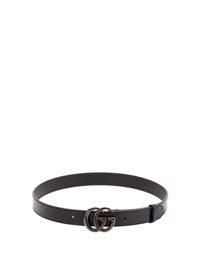 Gucci Men `gg Marmont` Belt In Multicolor