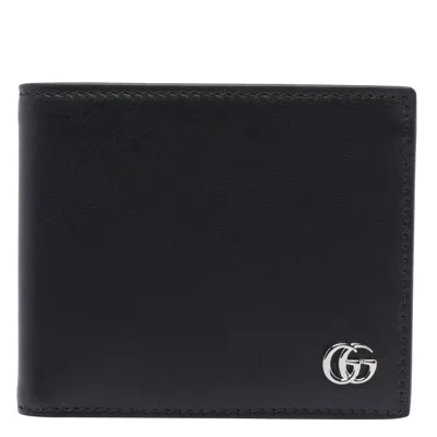 Gucci Bi-fold Wallet Gg Marmont Black Men