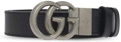 Gucci Men's Gg Marmont Reversible Belt In Black