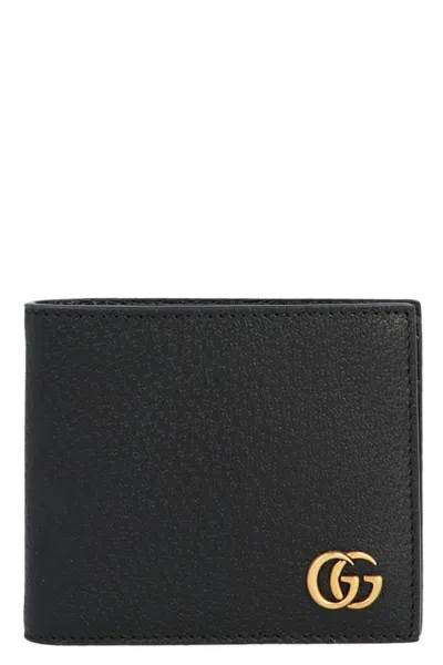 Gucci Gg Marmont Leather Wallet In Black