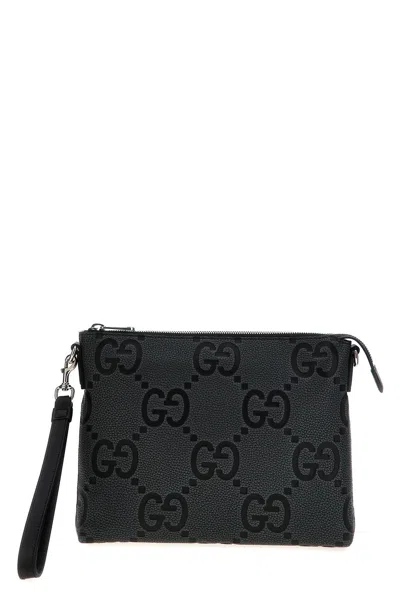 Gucci Men 'gg' Medium Shoulder Bag In Black