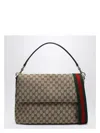 Gucci Gg Medium Shoulder Bag With Web Strap