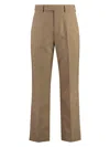Gucci Men's Gg Motif Jacquard Trousers In Camel