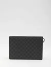 Gucci Men Gg Pouch With Grey Trim