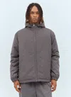 Gucci Reversible Gg Nylon Zip Jacket In Gray