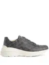 Gucci Gg Rhyton Leather Sneakers In Brown