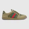 Gucci Men's Gg Screener Sneaker In Green