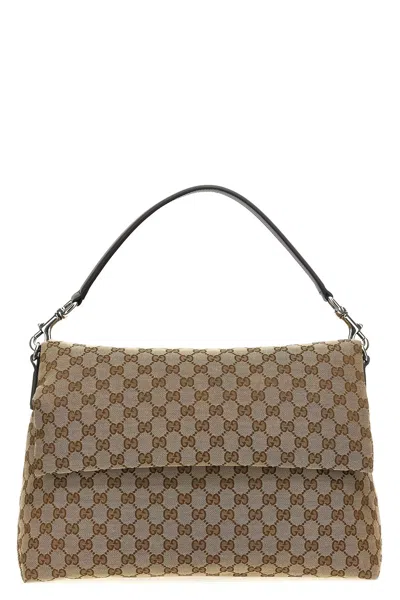 Gucci Men Gg Shoulder Strap In Cream