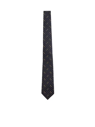 Gucci Men Gg Silk Jacquard Tie In Blue