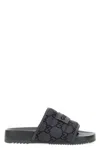 Gucci Gg Sideline Ripstop Tech Slides In Gray