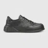 Gucci Chunky Sneakers Lace-up Perforated Panels In Black