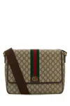Gucci Beige Ophidia Messenger Bag In Nude