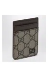 Gucci Gg Supreme Beige Fabric Card Holder Men