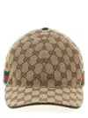 Gucci Gg Supreme Hats Beige In Brown