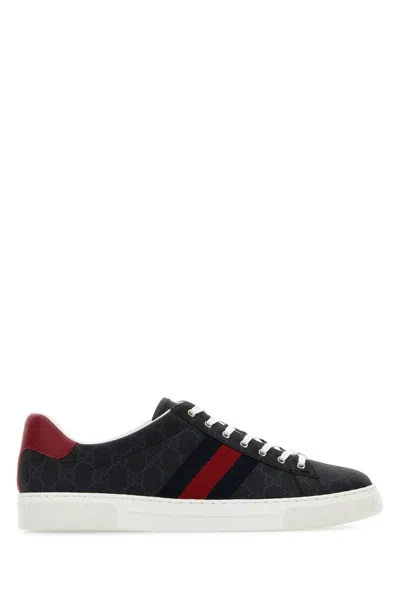 Gucci Men Gg Supreme Fabric Ace Sneakers