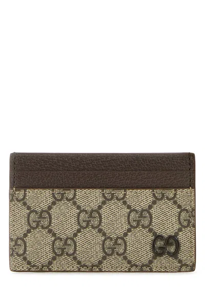 Gucci Men Gg Supreme Fabric Card Holder