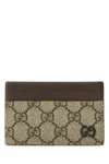 Gucci Men Gg Supreme Fabric Card Holder In Multi