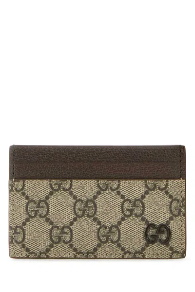 Gucci Men Gg Supreme Fabric Card Holder In Multi