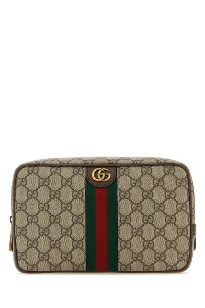 Gucci Men Gg Supreme Fabric  Savoy Pouch