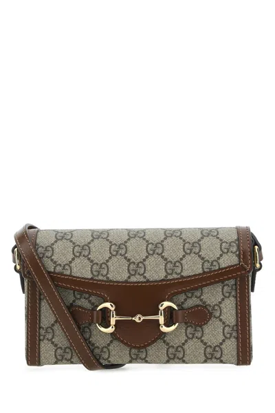 Gucci Men Gg Supreme Fabric Mini Horsebit 1955 Crossbody Bag In Multi