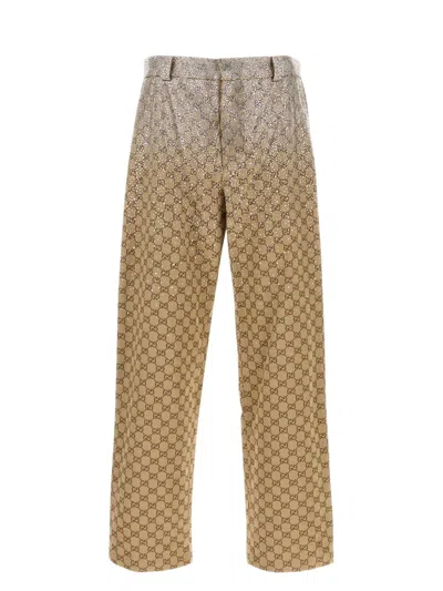 GUCCI MEN'S GG SUPREME FABRIC PANT