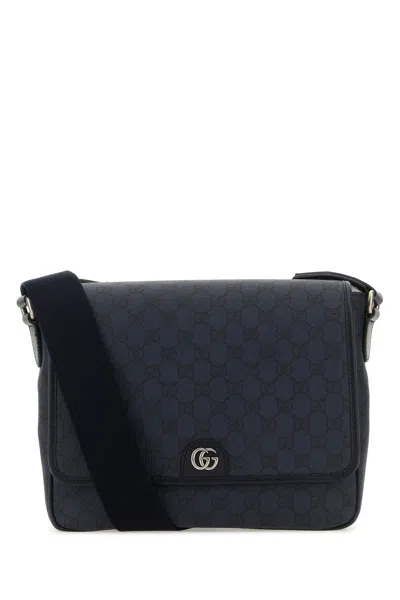 Gucci Men Gg Supreme Tender Fabric Medium Ophidia Crossbody Bag