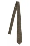 Gucci Men 'gg' Tie In Gray