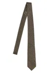 Gucci Men 'gg' Tie In Gray