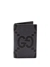 Gucci Men Maxi Gg Leather Card Case In Multicolor