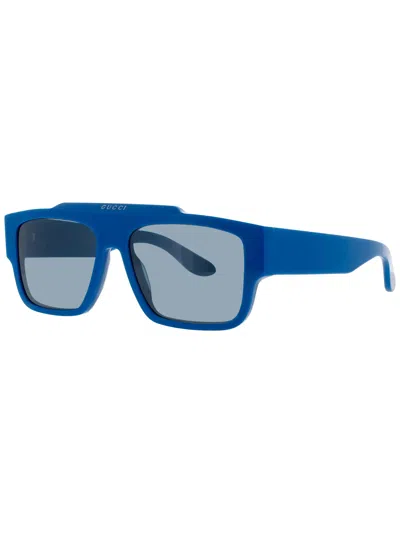 Gucci Men's Gg1460s Acetate Sunglasses In 004 - Light Blue - Blue