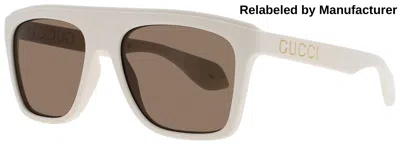 Gucci Men's Gg1570s Acetate Sunglasses, 57-18-145, Case Included In Neutral